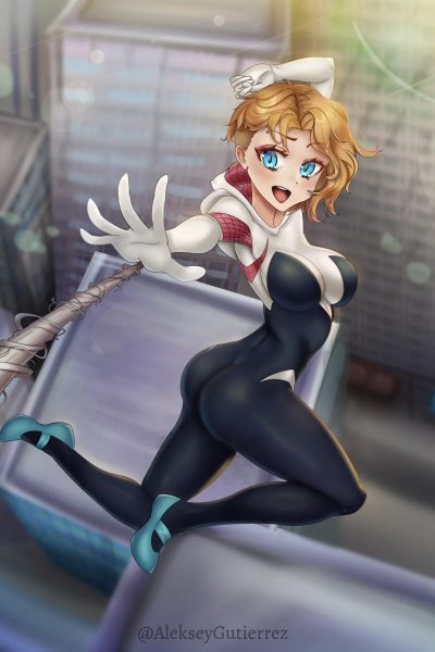 Spider Gwen Fucks The Spiderverse Comic Porn page 1