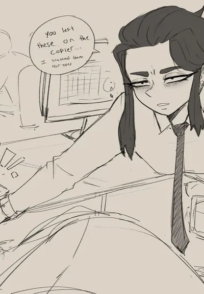 Your Coworker Asks You To Come After Work Comic Porn page 1