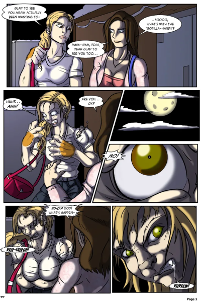 A Werewolf Night Comic Porn page 1