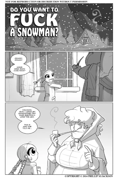 Do You Want To Fuck A Snowman Comic Porn page 1