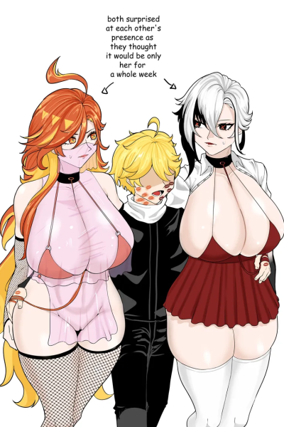Mavuika And Arlecchino’s Unexpected Threesome Comic Porn page 1